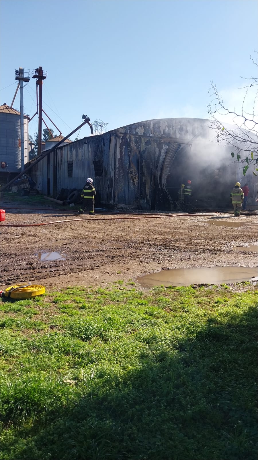incendio galpón.